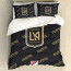 MLS Los Angeles FC Comforter Sham Set Bed Set Sheet Cover - Los Angeles Football Club Medley Monogram Wordmark