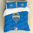 MLS Seattle Sounders FC Comforter Sham Set Bed Set Sheet Cover - Seattle Sounders Football Club Medley Monogram Wordmark