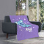 BT21 Koya Blanket Throw - Koya Sleeping Purple Background
