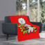 BT21 RJ Blanket Throw - RJ Holding Skateboard On Red Background