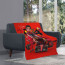 F1 Formula One Carlos Sainz Blanket Throw - Carlos Sainz Essere Ferrari 2024 Poster Red Background
