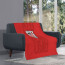 Athletic Club Bilbao Blanket Throw - Athletic Club Bilbao Logo Red Background