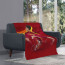Paulo Dybala Blanket Throw - Paulo Dybala A.S. Roma Back Red Background