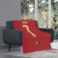 Luis Figo Blanket Throw - Luis Figo Portugal National Football Team No. 7 Jersey