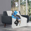 Khvicha Kvaratskhelia Blanket Throw - Khvicha Kvaratskhelia S.S.C. Napoli Signature Celebration On Word Art