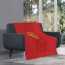 Manchester United F.C. Blanket Throw - Manchester United F.C. Logo Red Background