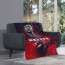 Kylian Mbappe Blanket Throw - Kylian Mbappe Paris Saint-Germain Portrait On Black Red Graphic Art