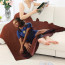 Sophia Smith Blanket Throw - Sophia Smith United States Women's National Football Sitting On Red Background