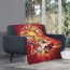 FIFA World Cup Blanket Throw - FIFA World Cup 2022 Superstar From All Team On Fire Background
