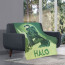 Halo Master Chief Blanket Throw - Master Chief Minimalist Art On Green Background