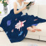 Lines Friends Cony Blanket Throw - Cony Floating In Space Blue Background