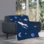 Lines Friends Cony Blanket Throw - Cony Floating In Space Blue Background