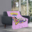 Lines Friends Jessica Blanket Throw - Jessica Birthday Party On Pink Background