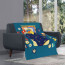 Lines Friends Sally Blanket Throw - Sally Sleeping On Bed Blue Background