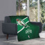 NBA Boston Celtics Blanket Throw - Team Logo Stripe Background
