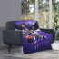 NBA De Aaron Fox Blanket Throw - De Aaron Fox Sacramento Kings 5 Purple Poster Art
