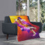 NBA Anthony Davis Blanket Throw - Anthony Davis Los Angeles Lakers 3 Dribbling On Graphic Art