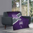 NBA Sacramento Kings Blanket Throw - Team Logo Stripe Background
