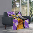 NBA Kobe Bryant Blanket Throw - Kobe Bryant Los Angeles Lakers 24 Celebration Vector Illustration Art
