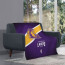 NBA Los Angeles Lakers Blanket Throw - Team Logo Stripe Background