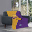 NBA Los Angeles Lakers Blanket Throw - Team Logo On Yellow And Purple Background