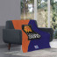 NBA Phoenix Suns Blanket Throw - Team Logo On Orange And Purple Background