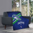 NBA Minnesota Timberwolves Blanket Throw - Team 1989 Logo Stripe Background
