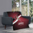 NHL Arizona Coyotes Blanket Throw - Team 2003 Logo Stripe On Red Background