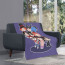 Twice Blanket Throw - Twice Member Cartoon Art On Purple Background