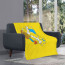The Simpsons Blanket Throw - The Simpsons Family Avatar On Yellow Background