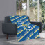 Allen University Yellow Jacket Blanket Throw - Allen University Yellow Jacket College Football Medley Monogram Wordmark