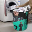 F1 Formula One Valtteri Bottas Clothes Hamper Laundry Basket - Valtteri Bottas 77 Portrait On Black Cyan Background