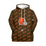 NFL Cleveland Browns Hoodie Pullover - Cleveland Browns Medley Monogram Wordmark