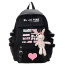 Black Pink Name Backpack Rucksack Black