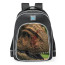 Smite Jurassic World Camp Cretaceous Carnotaurus Face School Backpack