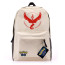 Pokemon Go White Canvas Backpack - Team Valor Red