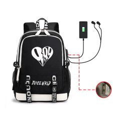 Juice WRLD Heart Backpack With USB Charger