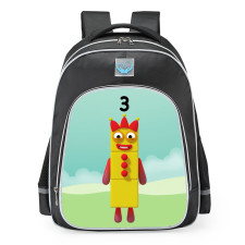 Number Blocks Number Three School Backpack