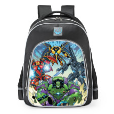 Marvel Avengers Mech Strike Monster Hunters Monster They Who Fight Monsters School Backpack
