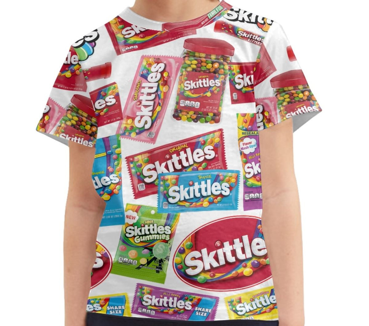 Skittles Tee T-Shirt - Skittles Mania Collage Logo