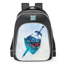 The Legend of Zelda Skyward Sword Hylian Shield and Master Sword School Backpack