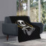 Marshmello Blanket Throw - Marshmello Lightening Black Background