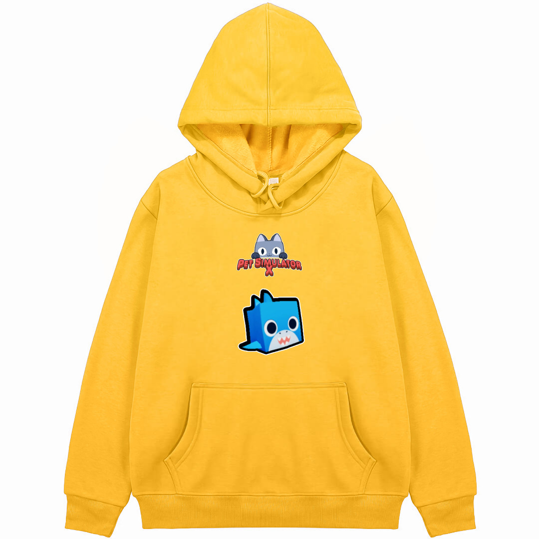 Roblox Pet Simulator X Shark Hoodie Hooded Sweatshirt Sweater Jacket - Shark Character Sticker