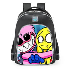 Poppy Playtime Kissy Missy And Player Animated School Backpack