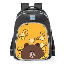 Line Friends Brown And Sally School Backpack