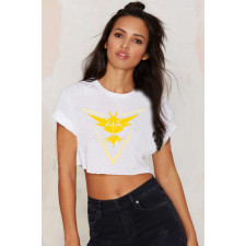 Sexy Pokemon Yellow Team Small Tee White T-Shirt