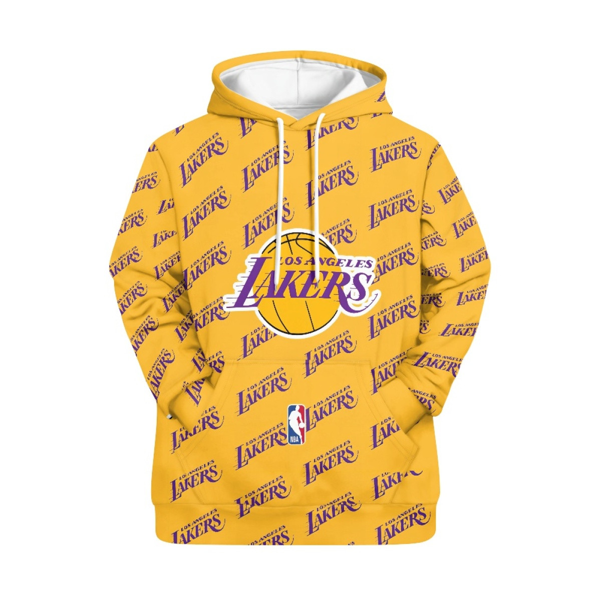 NBA Los Angeles Lakers Hoodie Pullover - Los Angeles Lakers Medley Monogram Wordmark