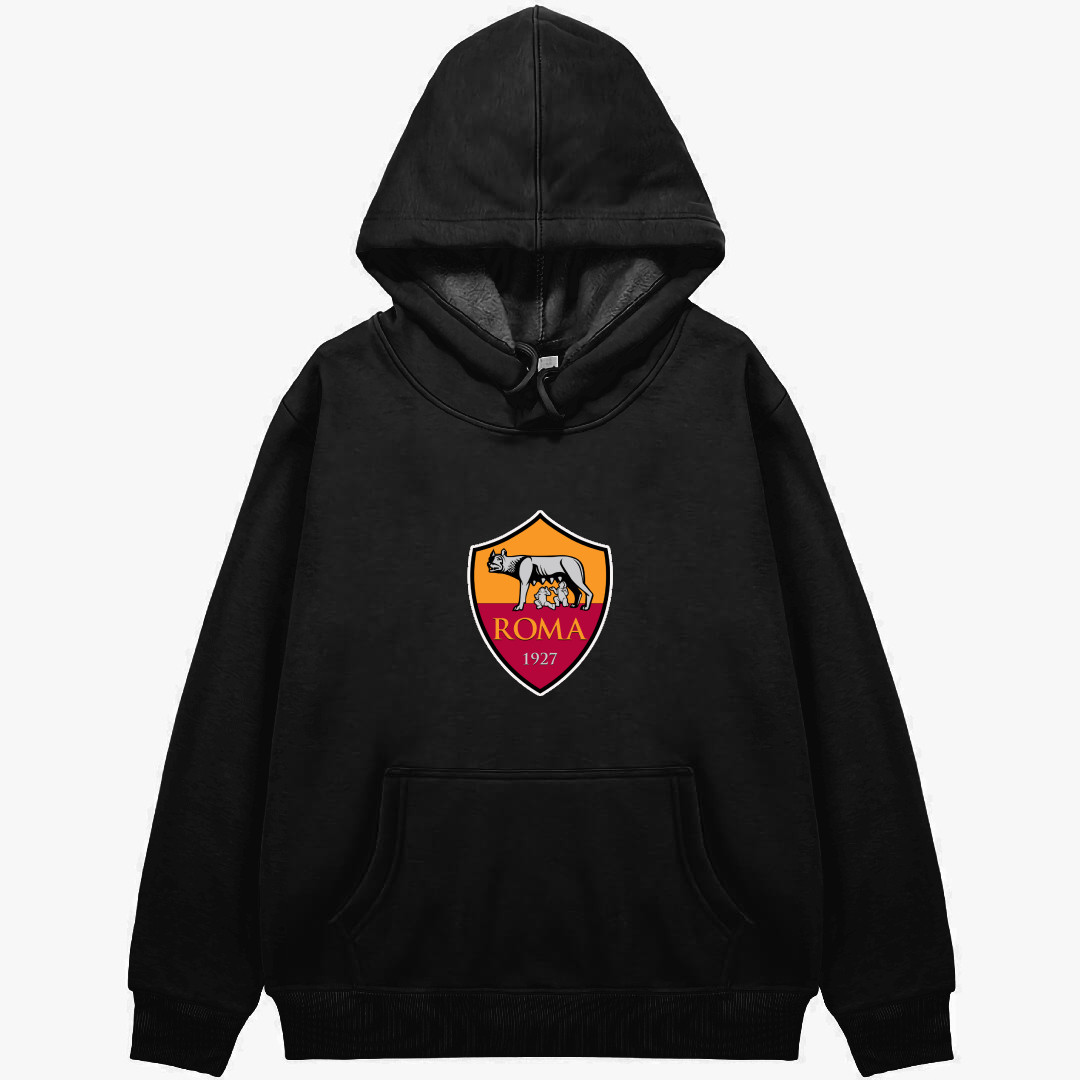 A.S. Roma Football Club Hoodie Hooded Sweatshirt Sweater Jacket - A.S. Roma Football Club Single Logo