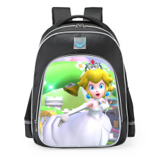Super Mario White Wedding Princess Peach School Backpack