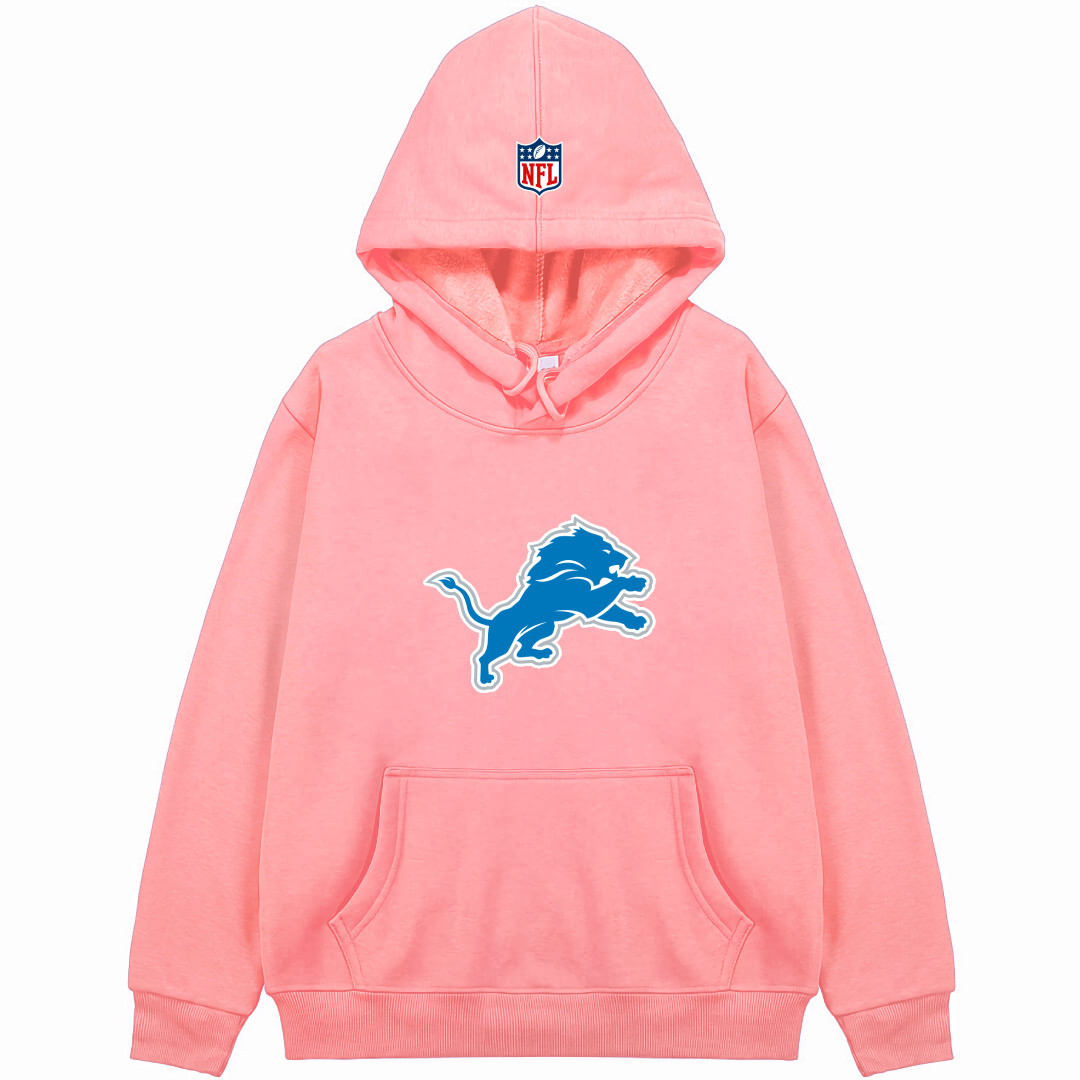 NFL Detroit Lions Hoodie Hooded Sweatshirt Sweater Jacket - Detroit Lions Team Single Logo